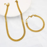 Mesh Chain Necklace for Women Stainless Steel Jewelry Punk Vintage