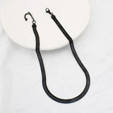 Mesh Chain Necklace for Women Stainless Steel Jewelry Punk Vintage