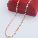 Rose Gold Snail Necklace 585 Chain 3mm 5mm Wide Women Men Jewelry