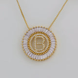 A-Z Initials 3 Colors CZ Letter Pendant Necklaces For Women