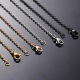 10pcs Stainless Steel Chain Necklace Gold/Steel/Black 1.5/2/2.5/3mm