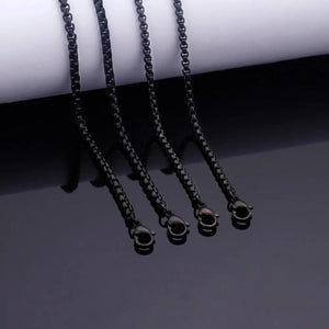 2.5/3mm Round Box Chain Necklace For Men