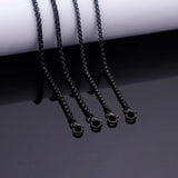 2.5/3mm Round Box Chain Necklace For Men