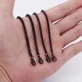 2.5/3mm Round Box Chain Necklace For Men