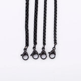 2.5/3mm Round Box Chain Necklace For Men