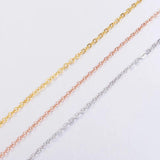 Fnixtar 10Pcs Stainless Steel Cable Chain Necklaces 1mm 1.5mm 2mm Thickness