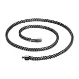 Vintage Stainless Steel 5mm Wide Cuban Chain Necklace