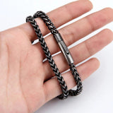 Vintage Stainless Steel 5mm Wide Cuban Chain Necklace