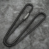 Vintage Stainless Steel 5mm Wide Cuban Chain Necklace