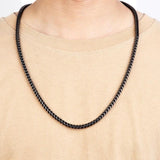Vintage Stainless Steel 5mm Wide Cuban Chain Necklace