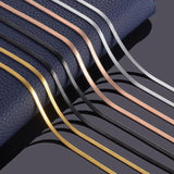 3mm Stainless Steel Flat Necklace Filmy Snake Chain Men Gift Jewelry