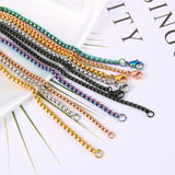 Stainless Steel Necklace Rope Chain for Women Men Box Choker DIY Pendant Jewelry