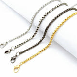 Stainless Steel Necklace Rope Chain for Women Men Box Choker DIY Pendant Jewelry