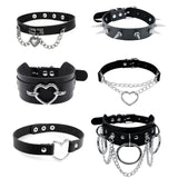 Harajuku Chocker Sexy Heart Lock Key Rivets Goth Punk Chokers