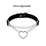 Harajuku Chocker Sexy Heart Lock Key Rivets Goth Punk Chokers