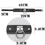 Sexy Punk Rock Choker Necklace PU Leather Bondage Cosplay Goth Collar X632C