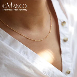 eManco Layered Chains Long Necklace Women Link Chain Necklace Pendant