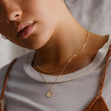 eManco Layered Chains Long Necklace Women Link Chain Necklace Pendant