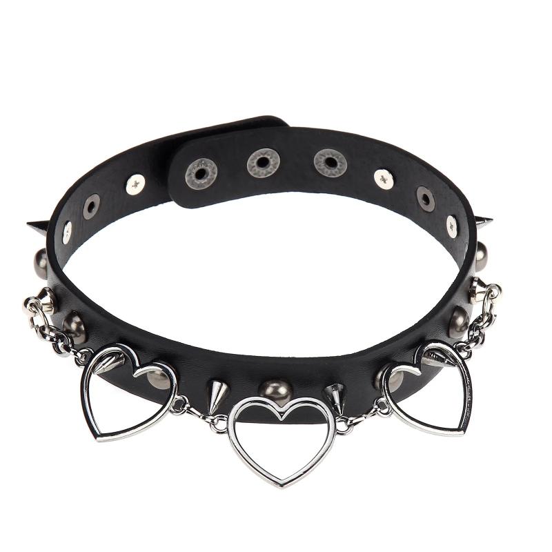 Initial Necklace PU Leather Choker for Women Men
