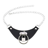 Initial Necklace PU Leather Choker for Women Men