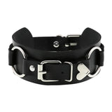 Initial Necklace PU Leather Choker for Women Men