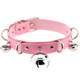 Big Bell Choker Collar Metal Leather Choker Necklace