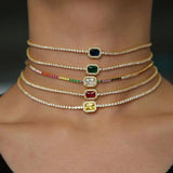 Stonefans Rhinestone Star Necklace Choker Multicolor Crystal Collar
