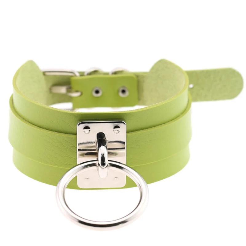Harajuku Oversized Choker Sexy Pu Leather Women Collar Bondage