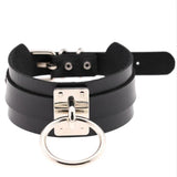 Harajuku Oversized Choker Sexy Pu Leather Women Collar Bondage