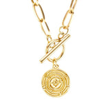 WOMEN Long CHOKER NECKLACE Lucky Pole Star Toggle PENDANT NECKLACE