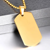 3 Pcs High Stainless Steel ID Dog Tags Necklace Pendant Jewelry