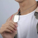 3 Pcs High Stainless Steel ID Dog Tags Necklace Pendant Jewelry
