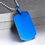 3 Pcs High Stainless Steel ID Dog Tags Necklace Pendant Jewelry