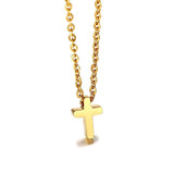 Sideway Cross Necklace Stainless Steel Minimalist Choker Jewelry