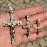 Micro Pave CZ Jesus Pendant Necklace Hip Hop Ice Bling Men Boy Jewelry