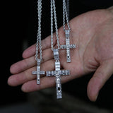 Micro Pave CZ Jesus Pendant Necklace Hip Hop Ice Bling Men Boy Jewelry