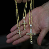 Micro Pave CZ Jesus Pendant Necklace Hip Hop Ice Bling Men Boy Jewelry