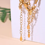 Golden Stainless Steel Initial Choker Necklace for Women