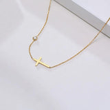 Temperament Cross Charm Necklace, Minimalist Choker Jewelry for Women