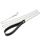 Chain Choker Punk Goth Collar Chain Traction Necklace Leather Bondage