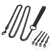 Chain Choker Punk Goth Collar Chain Traction Necklace Leather Bondage