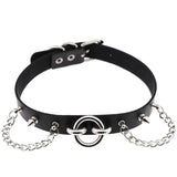 Goth Spike Choker Stud Collar Chain Pu Leather Necklace Gothic Jewelry