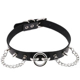 Goth Spike Choker Stud Collar Chain Pu Leather Necklace Gothic Jewelry