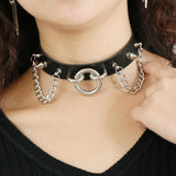 Goth Spike Choker Stud Collar Chain Pu Leather Necklace Gothic Jewelry