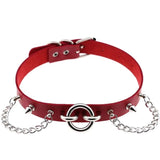Goth Spike Choker Stud Collar Chain Pu Leather Necklace Gothic Jewelry