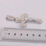 3 Layers Jesus Cross Pendant Necklace Stainless Steel