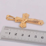 3 Layers Jesus Cross Pendant Necklace Stainless Steel