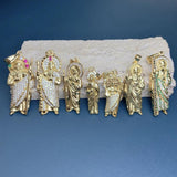 Metal Crystal Zircon St Jude Thaddeus Pray Necklace Pendant Charms
