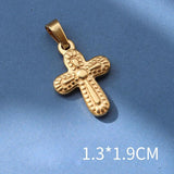 Stainless Steel Vintage Jesus Cross Pendant Necklace Charms