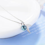 Silver Mermaid Crystal Necklace For Women